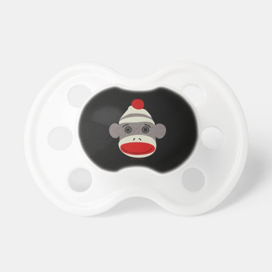 Sock Monkey Face Pacifier (Front)