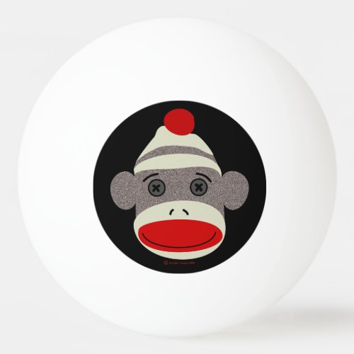 Sock Monkey Face Ping Pong Ball