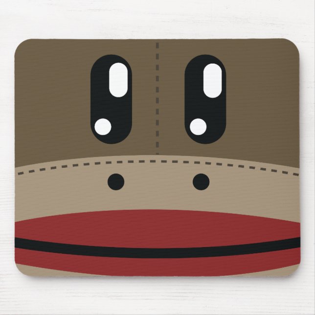 Sock Monkey Face Products Mouse Pad (Front)