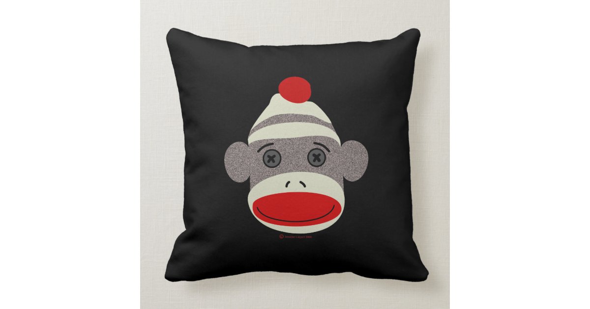 sock monkey pillow