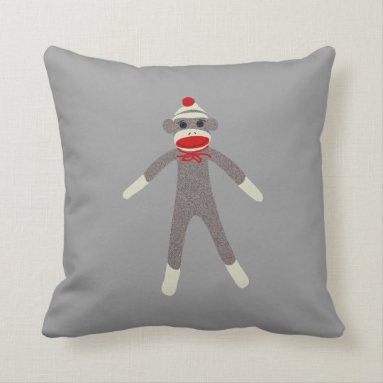 monkey throw pillow