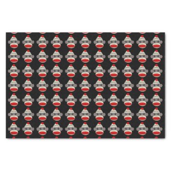 Sock Monkey Face Tissue Paper by FreshandStrong at Zazzle