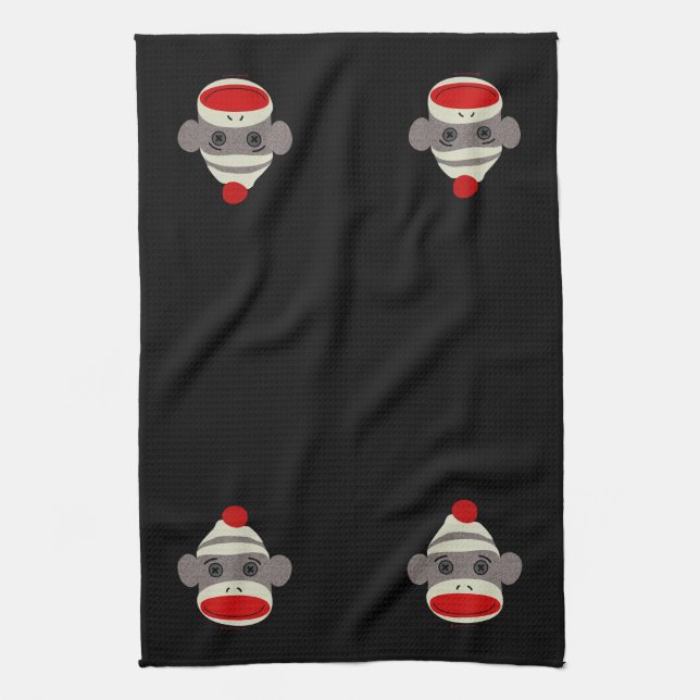 Sock Monkey Face Towel (Vertical)