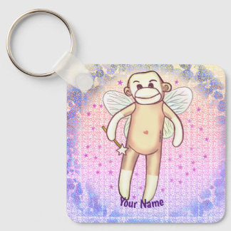Sock monkey Fairy Keychain