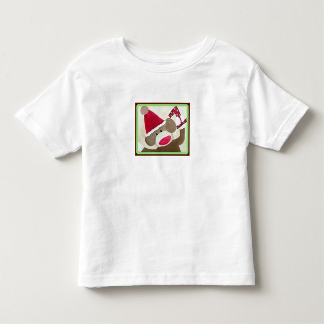 Sock Monkey First Birthday T shirt (Front)