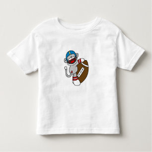 Sock Monkey Football Toddler T-shirt