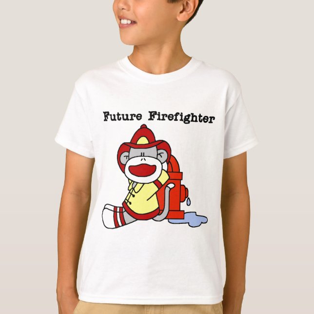 Sock Monkey Future Firefighter Tshirts and Gifts (Front)