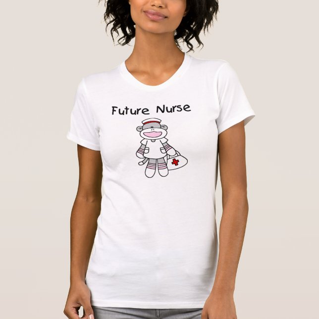 Sock  Monkey Future Nurse T-shirts and Gifts (Front)