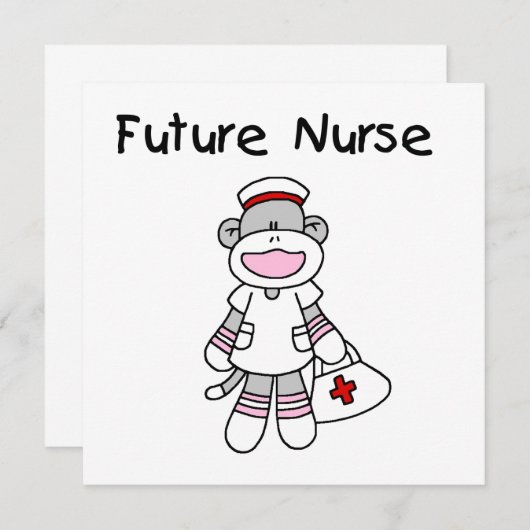 Sock Monkey Future Nurse T-shirts and Gifts (Front/Back)