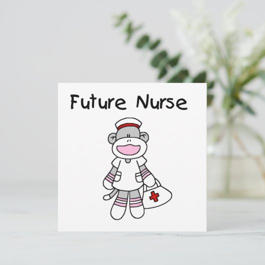 Sock  Monkey Future Nurse T-shirts and Gifts (Standing Front)