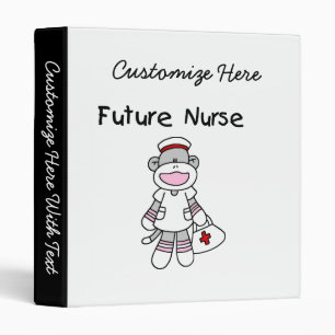 Sock Monkey Future Nurse T-shirts and Gifts Binder