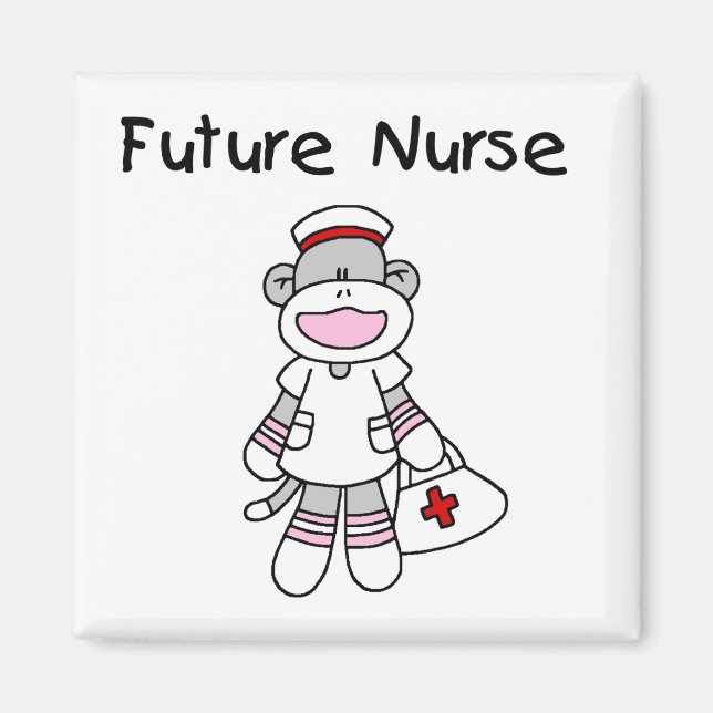Sock  Monkey Future Nurse T-shirts and Gifts Magnet (Front)