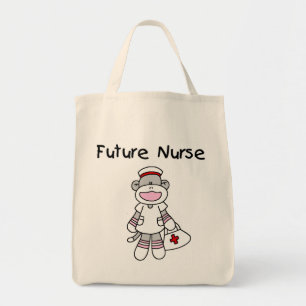Sock  Monkey Future Nurse T-shirts and Gifts Tote Bag