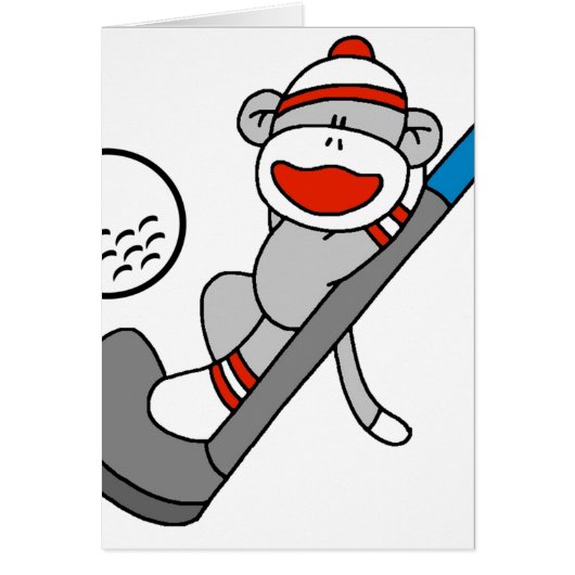 Sock Monkey Golf Cards (Front)