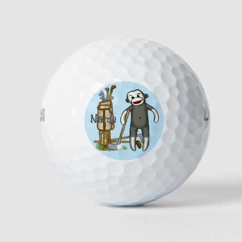 Sock Monkey Golf Golf Balls