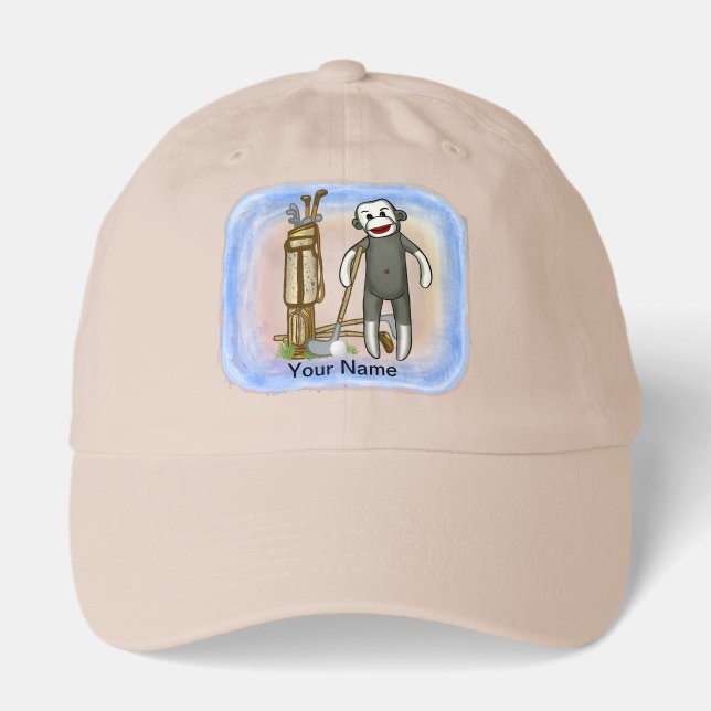 Sock Monkey Golf  hat  (Front)