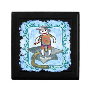 Sock Monkey Grad Cap gift box