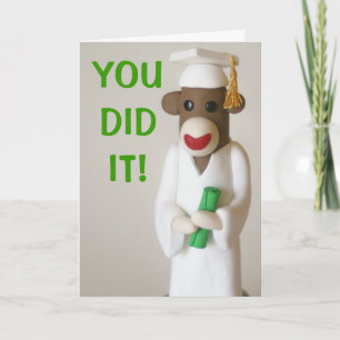 Sock Monkey GRAD Card