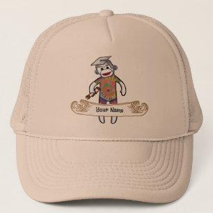 Sock Monkey Graduation hat