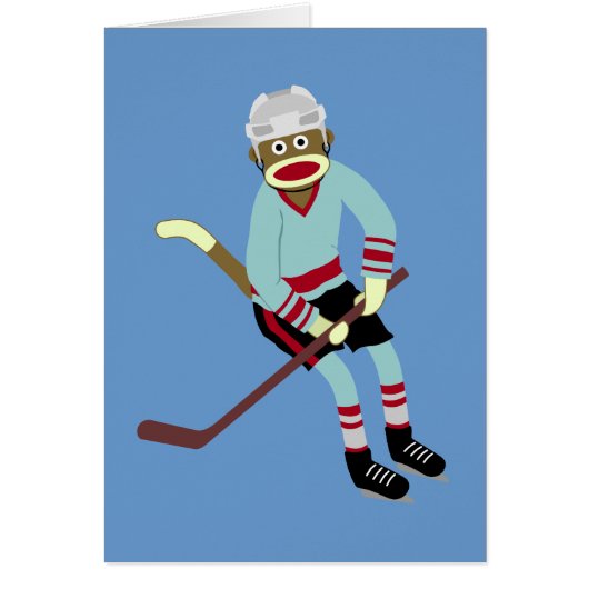 Sock Monkey Hockey Player Cards (Front)