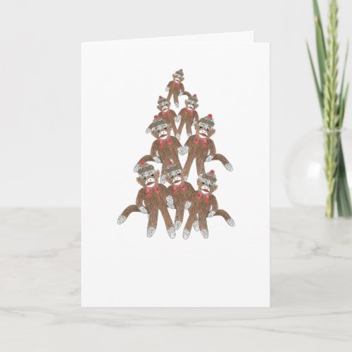 Sock Monkey holiday  card