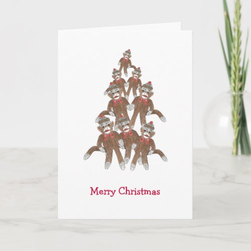 Sock Monkey holiday  card