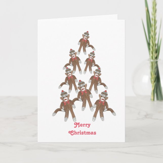 Sock Monkey Holiday Card (Front)