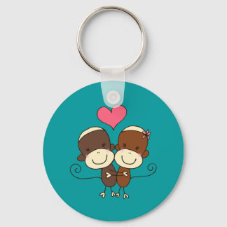 Sock Monkey Hugz Keychain
