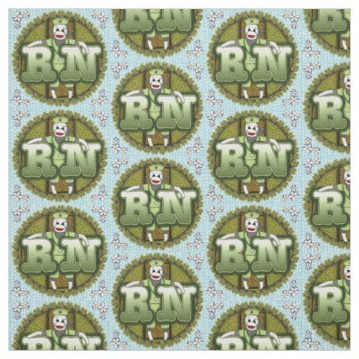 Sock monkey Irish nurse  Fabric