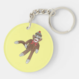 Sock Monkey Keychain