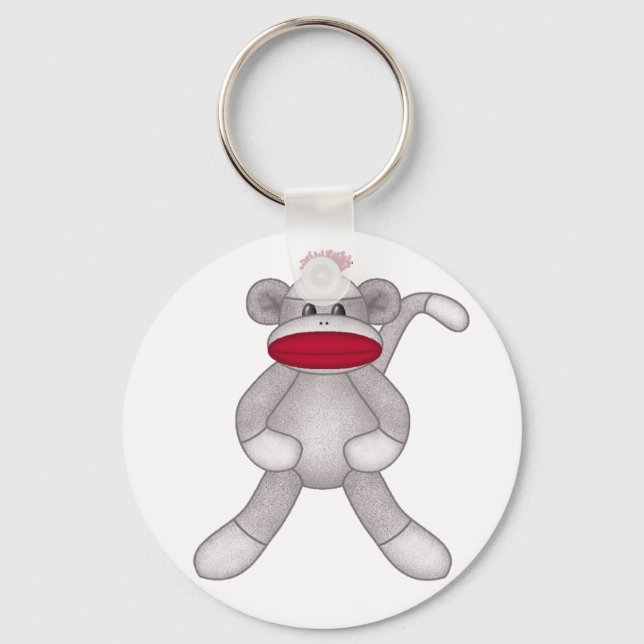 Sock Monkey Keychain (Front)
