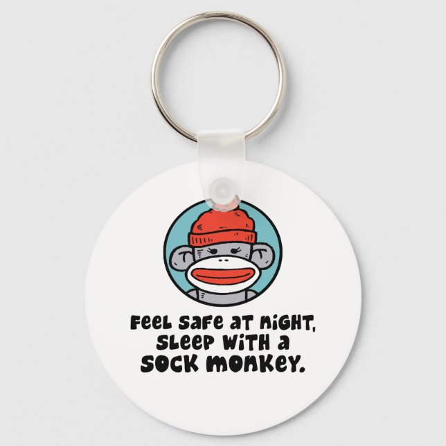 Sock Monkey Keychain (Front)