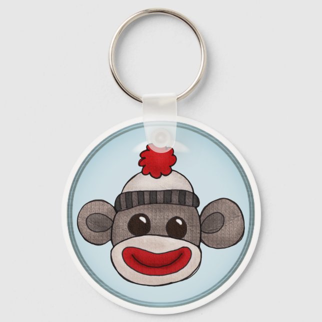 Sock Monkey Keychain (Front)