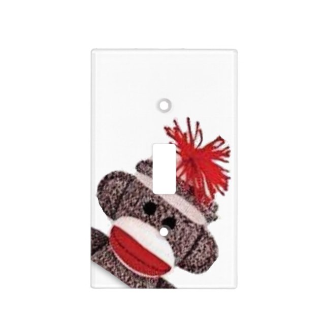 Sock Monkey Light Switch Plate Cover (Front)