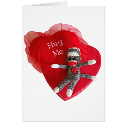 Sock Monkey Love #7 Hug Me Cards (Front)