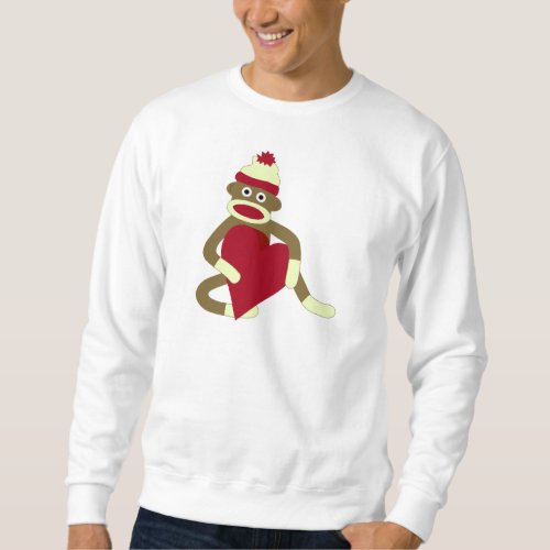 Sock Monkey Love Heart Sweatshirt