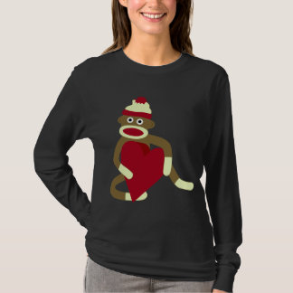 Sock Monkey Love Heart T-Shirt