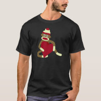 Sock Monkey Love Heart