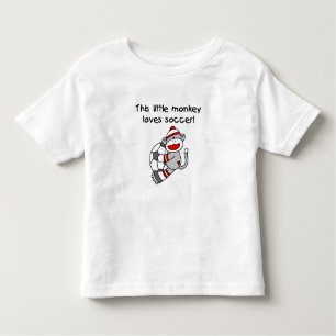Sock Monkey Loves Soccer Toddler T-shirt