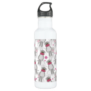 Sock Monkey Madness Stainless Steel Water Bottle