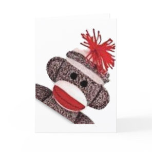 Sock Monkey merchandise products gifts Card
