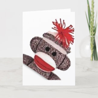 Sock Monkey merchandise products gifts Card