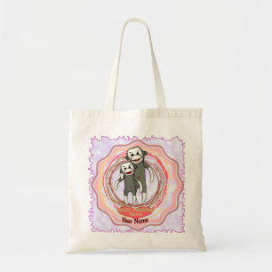 Sock Monkey Mom Tote Bag