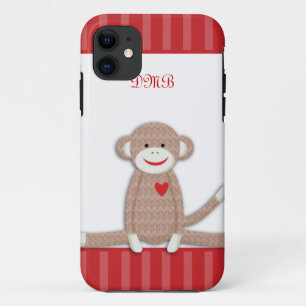Sock Monkey Monogram iPhone 5 Case