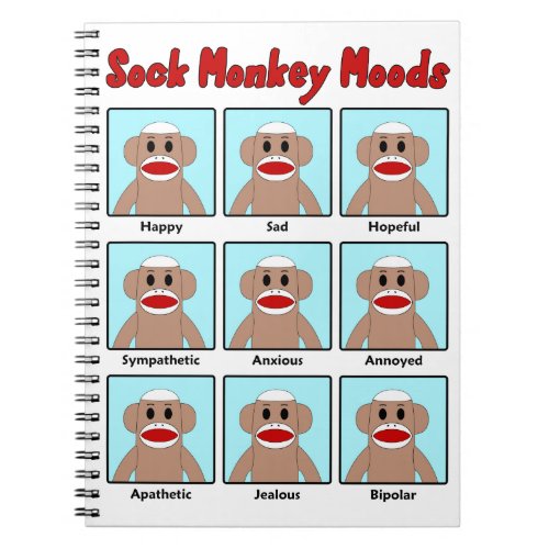 Sock Monkey Moods Notebook