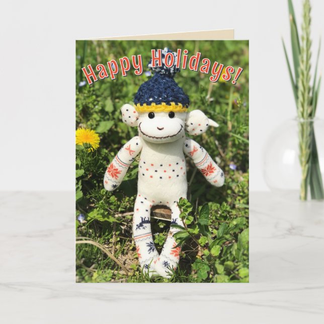Sock Monkey - Nordic Christmas Cards (Front)