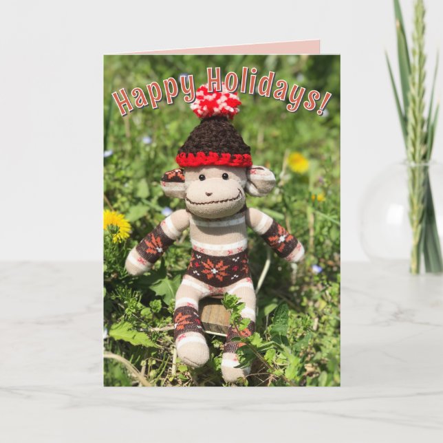 Sock Monkey - Nordic Christmas Cards (Front)