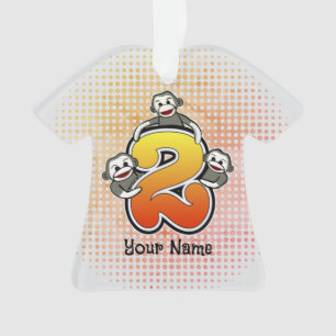 Sock Monkey Number 2 Ornament