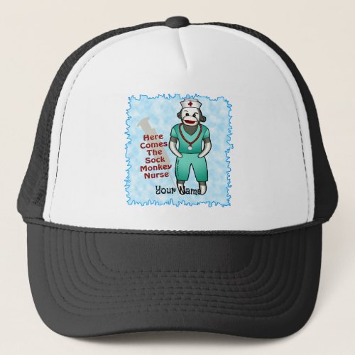 Sock Monkey Nurse hat