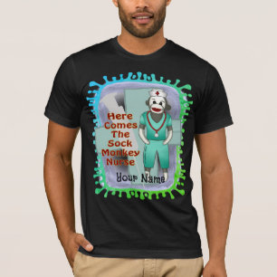 Sock Monkey nurse t-shirt